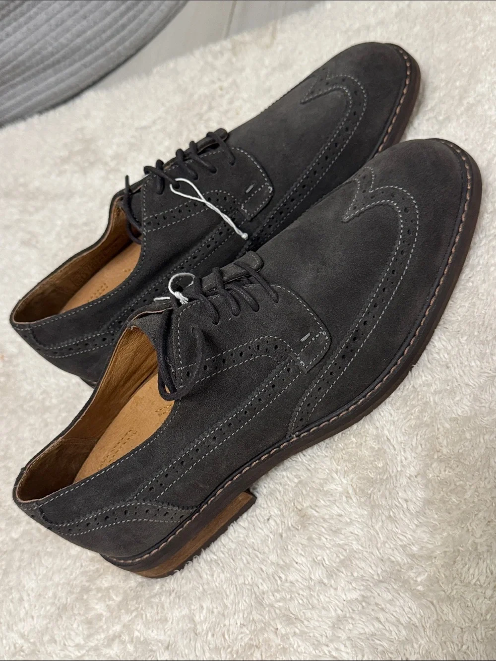 Price firm Men's Vionic Wingtip Suede Dress Shoes - Dark Gray